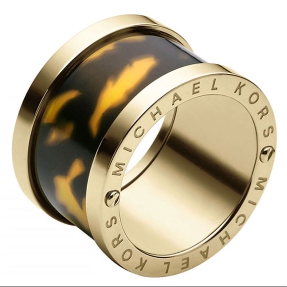 Michael Kors Jewelry - New! Michael Kors Gold Tone Tortoise Shell Ring